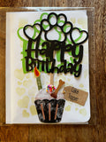 Birthday Greeting Card + Cake Topper